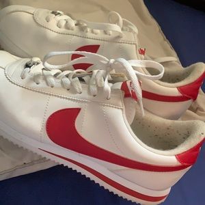 White/Red Nike Cortez Size 11
